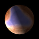 Ricostruzione di Mars Express dell'antico oceano dell'emisfero nord di Marte. Crediti: ESA, C. Carreau