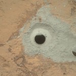 Un primo piano del drill effettuato da Curiosity. Crediti: NASA/JPL-Caltech/MSSS