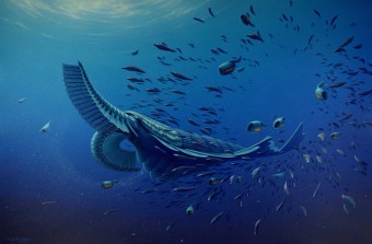 Elaborazione artistica della vita nel periodo Cambriano. Crediti: BOB NICHOLLS/BRISTOL UNIVERSITY
