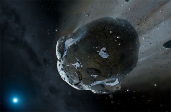 Elaborazione artistica dell'impatto con un meteorite ghiacciato gigante. Crediti: MARK A. GARLICK, SPACE-ART.CO.UK, UNIVERSITY OF WARWICK AND UNIVERSITY OF CAMBRIDGE