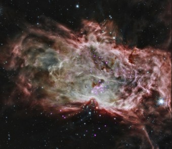 La nebulosa Fiamma e il suo ammasso stellare studiato da Chandra. Crediti: NASA