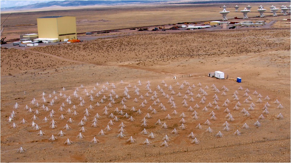 Tutte le 256 antenne della stazione LWA-1 del Long Wavelength Array, nel New Mexico central. Crediti: LWA Project (UNM)