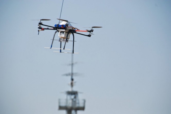 Il drone utilizzato presso l'Isituto di Radioastronomia a Medicina (Bologna).