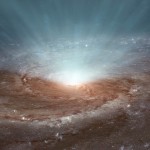 ricostruzione artistica dei venti emessi dal buco nero supermassivo in piena attivit&agrave; - ovvero un quasar - denominato PDS 456. Crediti: NASA/JPL-Caltech