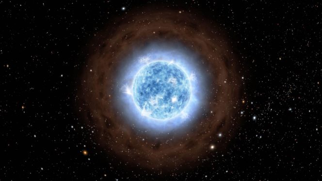 La stella nella fase di supergigante blu. Crediti: CAASTRO/Mats Björklund (Magipics) 