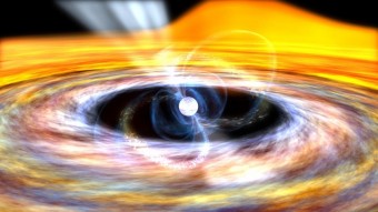 Riproduzione artistica di una pulsar millisecondo. Crediti: NASA/Goddard Space Flight Center/Dana Berry