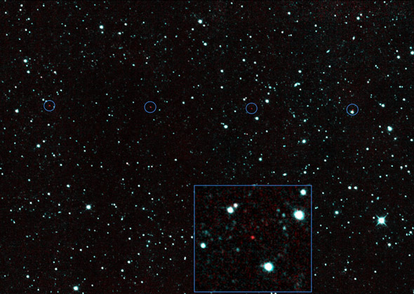 L'asteroide 2013 YP139 visto da NEOWISE. Crediti: NASA/JPL-CALTECH