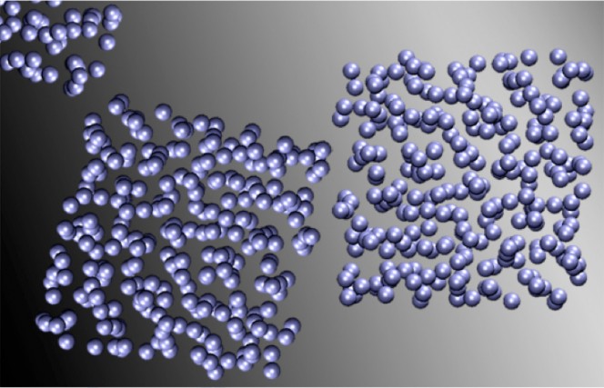 Simulazione grafica di atomi di idrogeno. Crediti: SISSA