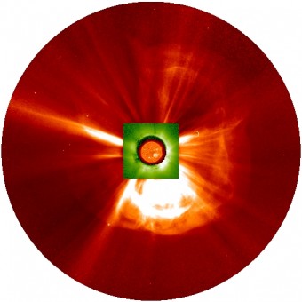 La supertempesta solare del 2012 nasce dall'interazione di due eruzioni in rapida successione.  Crediti: Ying Liu 