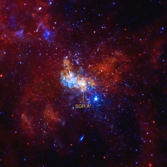 L'immagine ripresa da Chandra attorno alla regione centrata su Sagittarius A*. Credit: NASA/CXC/Univ. of Wisconsin/Y.Bai. et al.