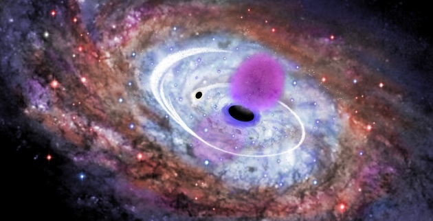 Lobi di gas espulsi ad altissima velocità dal nucleo della Via Lattea. Crediti: NASA/ESA/STScI