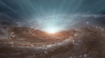 ricostruzione artistica dei venti emessi dal buco nero supermassivo in piena attività - ovvero un quasar - denominato PDS 456. Crediti: NASA/JPL-Caltech
