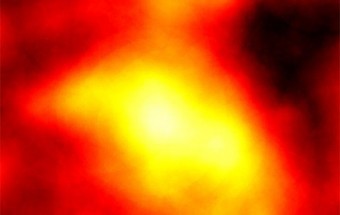 La galassia nana Reticulum 2 osservata nei raggi gamma. Le zone più brillanti corrispondono ad un'emissione ad alte energie più intensa. Crediti: NASA/DOE/Fermi-LAT Collaboration/Geringer-Sameth & Walker/Carnegie Mellon University/Koushiappas/Brown University