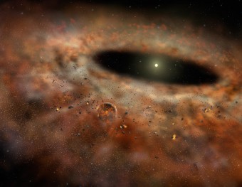 Rappresentazione artistica di un disco protoplanetario attorno a una giovane stella. Crediti: Gemini Observatory/AURA /Lynette Cook