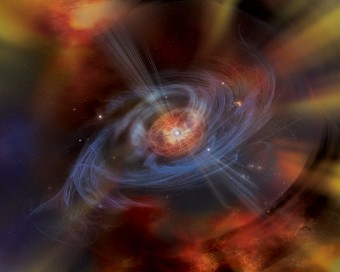 Visione artistica di un magnetar. Crediti: NASA/Swift/Aurore Simonnet, Sonoma State Univ.