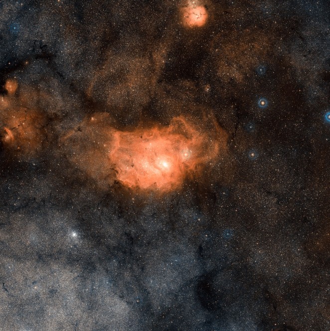 Wide-field view of the Lagoon Nebula (ground-based image)