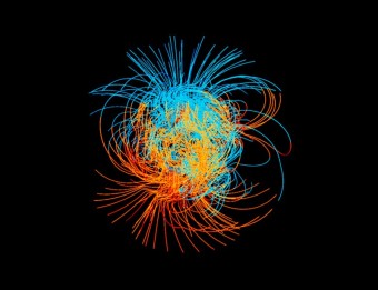 Rappresentazione del campo magnetico di un pianeta