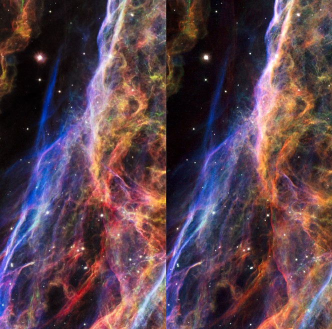 Le due immagini, quella del 1997 e quella del 2015. Crediti: NASA, ESA, Hubble Heritage Team