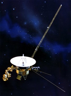 La sonda NASA Voyager 1 nel rendering di un artista. Crediti: NASA.