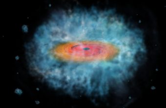 Rappresentazione artistica di un "seme" di buco nero. Credit: NASA, ESA, CXC