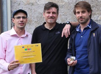 Il team premiato. Da sinistra: Andrea Longobardo, Ernesto Palomba e Fabrizio Dirri