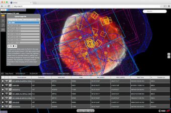 Una schermata dell'interfaccia ESASky