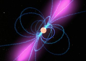 Rappresentazione artistica di una pulsar. Crediti: NASA