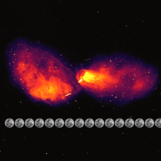 L’eruzione del buco nero che copre 16 lune piene